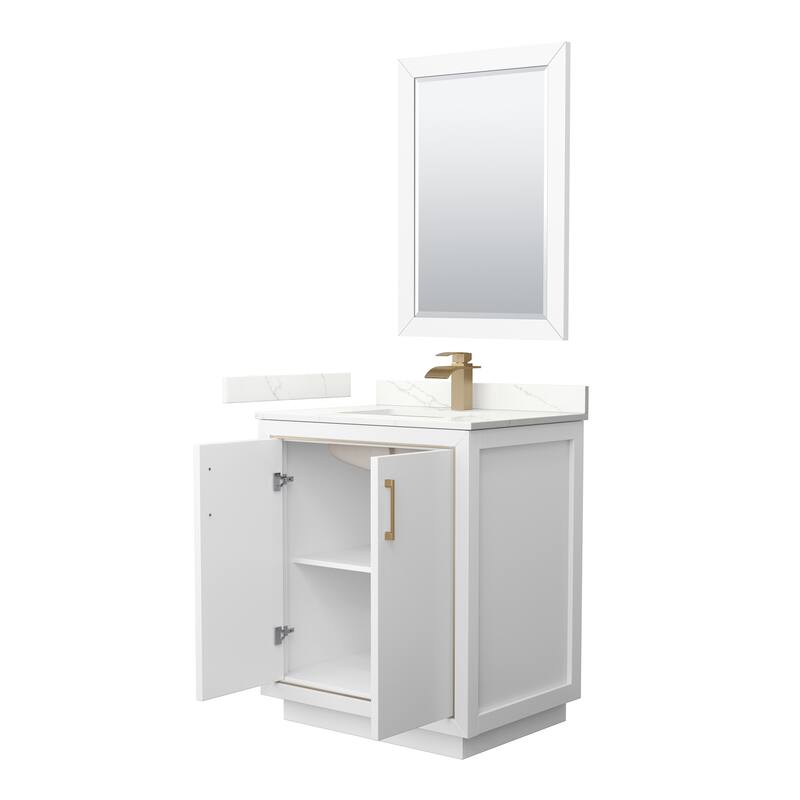 Wyndham Collection WCF111130S-QTZ-UNSM24 Icon 30" Free Standing Single