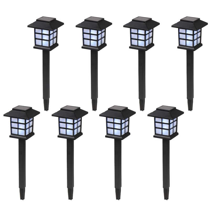 8pcs LED Solar Lantern Torch Garden Light