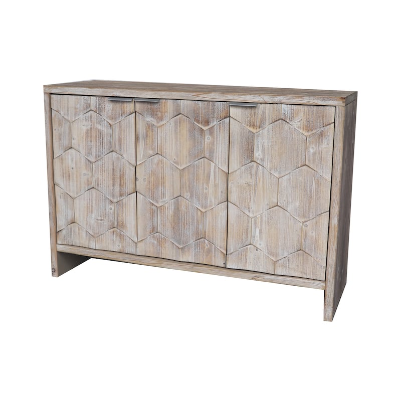 Farmhouse Style Wooden Sideboard Buffet Server Cabinet with Doors