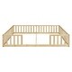 preview thumbnail 11 of 15, Sturdy Structure Double Twin Floor Bed with Fence,Guardrails,Kids and Baby
