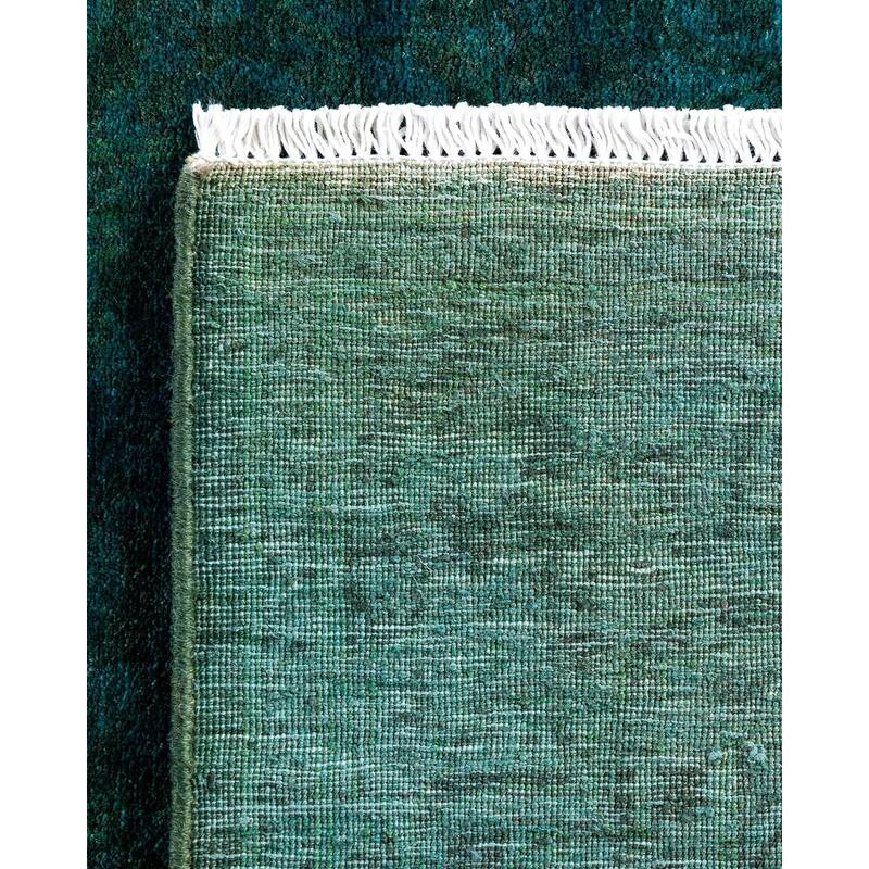 Contemporary Overdyed Wool Hand Knotted Runner - 2' 8" x 21' 7"