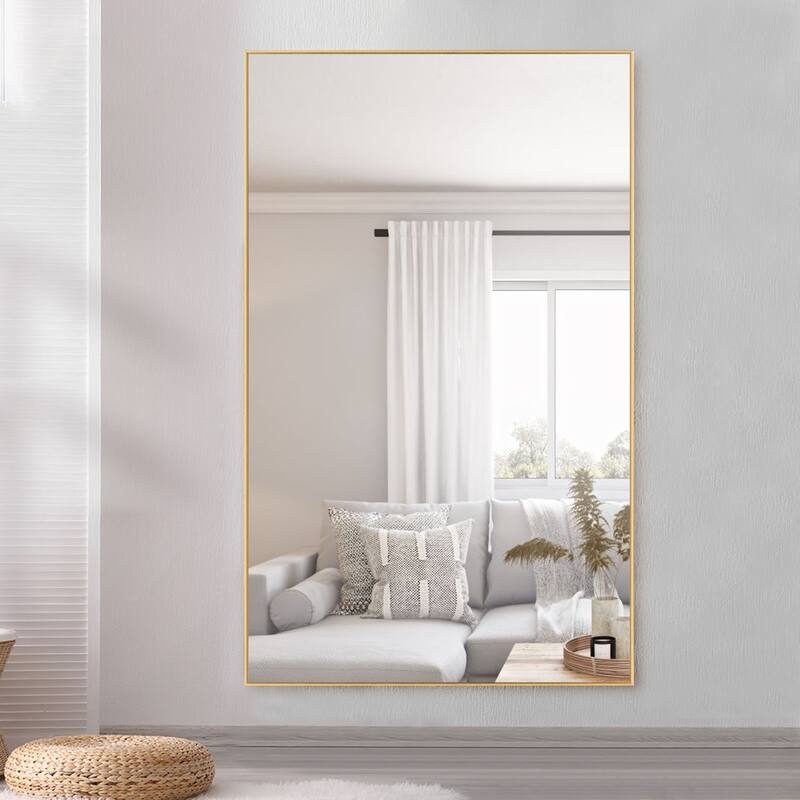 Metal Famed Full Length Bathroom Wall Mirror