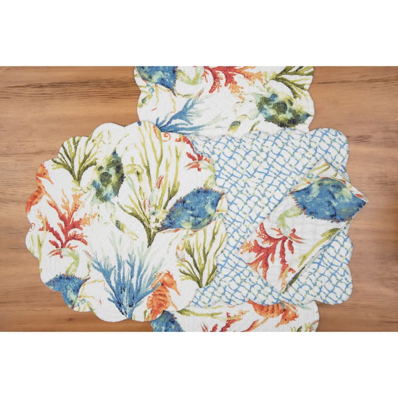Marino Reversible Colorful Coastal Napkin Set of 6 - Set of 6