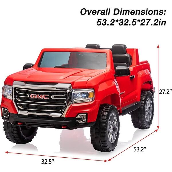 dimension image slide 1 of 2, 24V 2-Seater Ride On Truck Car