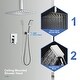 preview thumbnail 3 of 7, Rainlex Chrome Plating Ceiling-Mounted Dual Functions Shower System