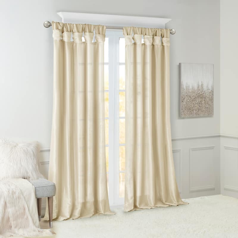 Tab Lined Window Curtain Panel 50x95"