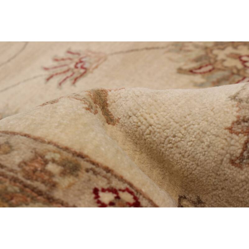 ECARPETGALLERY Hand-knotted Jamshidpour Cream Wool Rug - 6' 7" x 10' 3"
