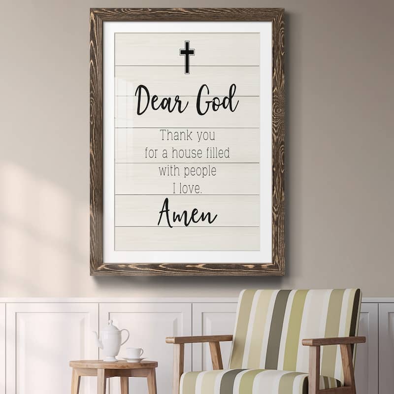Dear God-Premium Framed Print - Ready to Hang