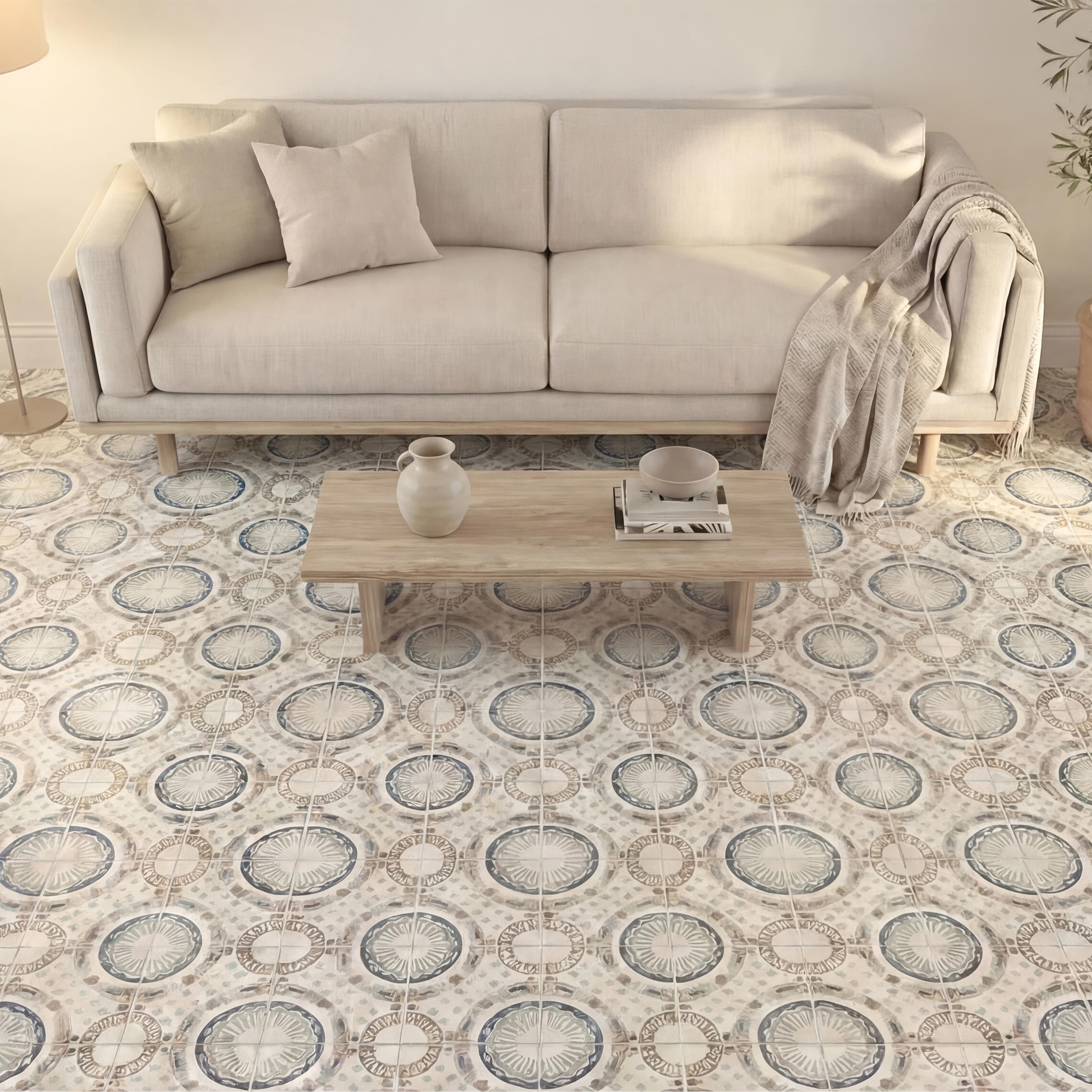 Merola Tile Magnolia Valeria 7-7/8" x 7-7/8" Porcelain Floor and Wall Tile