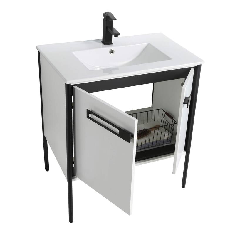 Fine Fixtures Oakville Bathroom Vanity with White Ceramic Sink