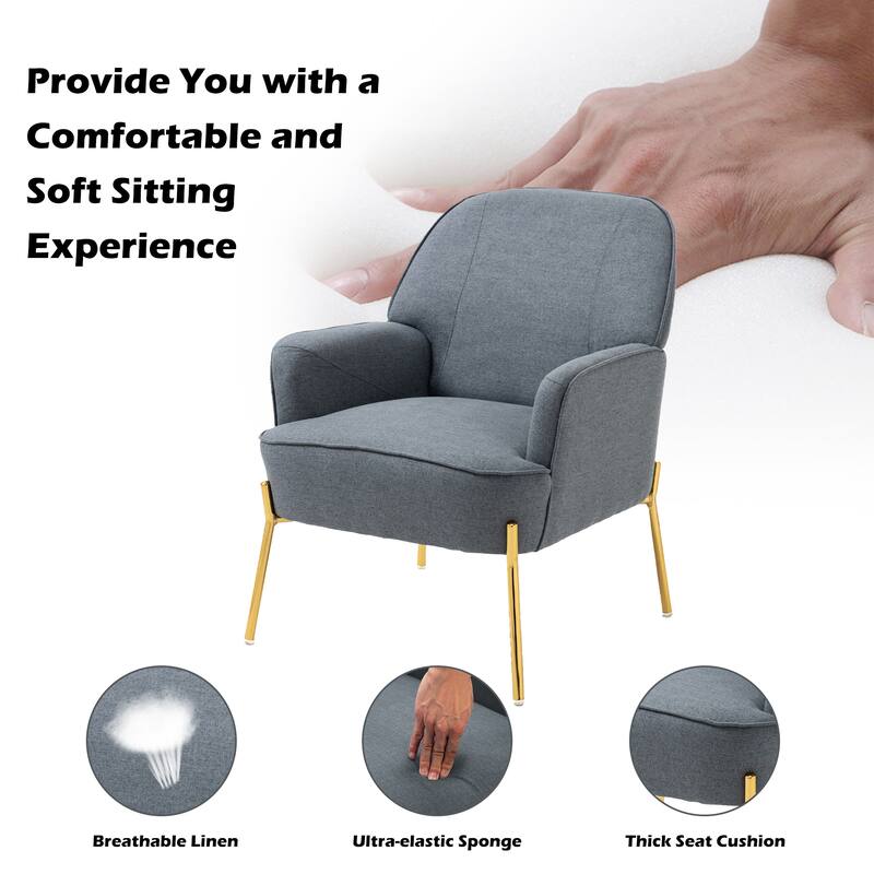 Upholstered Modern Arm Accent Chair