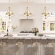 preview thumbnail 2 of 10, Rella Modern Farmhouse Urn 12 inch Pendant Teardrop Glass Kitchen Island Chandelier Adjustable Lights
