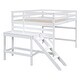 preview thumbnail 19 of 19, Full Size Wood Loft Bed with Platform, ladder and Fence for Bedroom, Boys and Girls