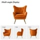 preview thumbnail 2 of 9, Eusebio Modern Velvet Accent Chair with Tufted Wingback for Living Room Set of 2 by HULALA HOME