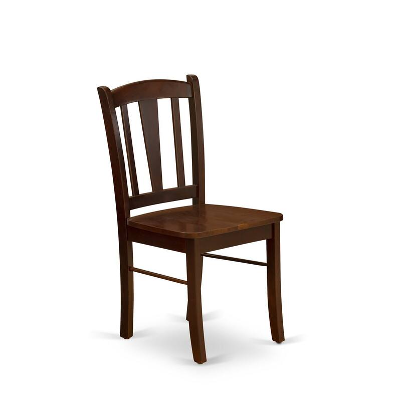 Dining Chairs Set of 2 - Traditional Wood Chairs, Mahogany Finish, Comfortable Seating, 18x20x37 Inches