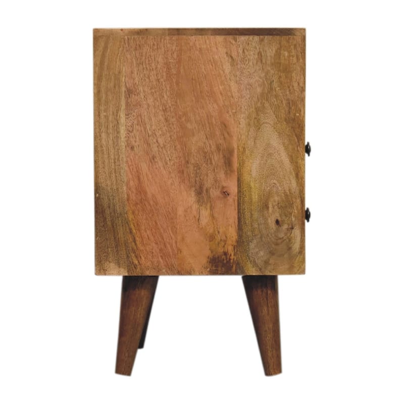 Artisan Furniture Solid Wood Mini Oak-ish Classic Open Nightstand