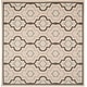 preview thumbnail 52 of 52, SAFAVIEH Courtyard Annmarie Indoor/ Outdoor Waterproof Patio Backyard Rug 7'10" Square - Ivory/Black