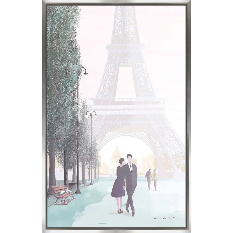 "Paris Love" Print on Floating Canvas