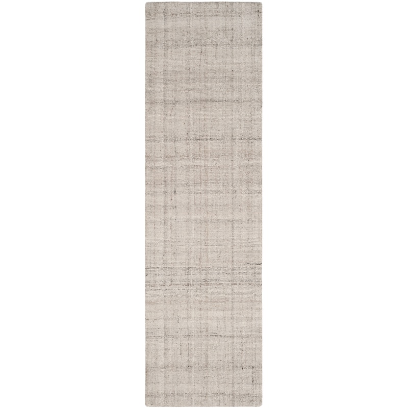 SAFAVIEH Handmade Abstract Coraly Modern Viscose Rug - 2'6" x 6' Runner - Light Grey