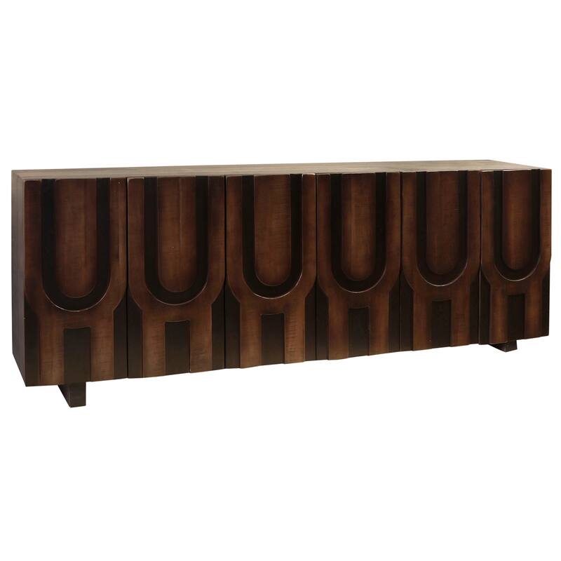 StyleCraft Diapason 6-Door Large Console - Brown - Brown