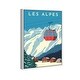 preview thumbnail 15 of 27, Oliver Gal 'Les Alpes Travel Poster' Blue Wall Art Canvas Print