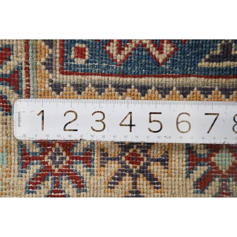 Blue Kazak Oriental Accent Rug Hand-Knotted Wool Carpet - 1'11" x 2'11"