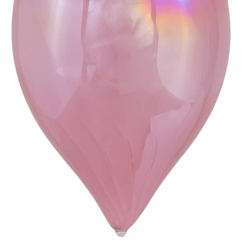 5.5" Pink Finial Christmas Glass Ornament