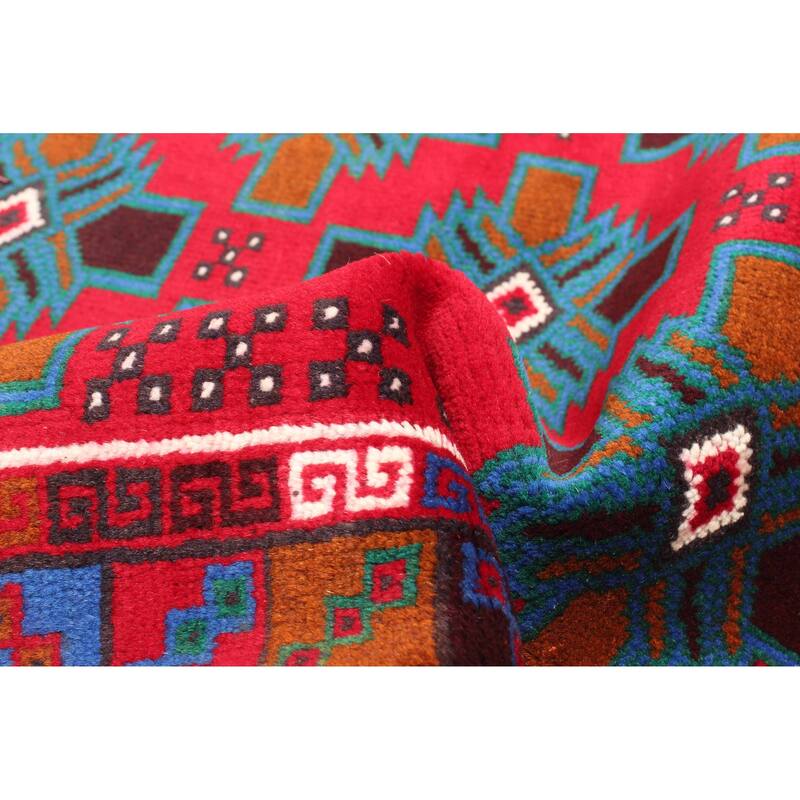 ECARPETGALLERY Hand-knotted Teimani Red Wool Rug - 2'9 x 4'7