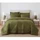 preview thumbnail 2 of 10, Cannon Solid Oversized Percale 3 Piece Comforter Set Olive Green - Oversized King