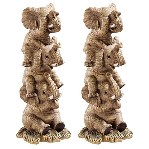 Design Toscano The Hear-No, See-No, Speak-No Evil Elephants: Set of Two