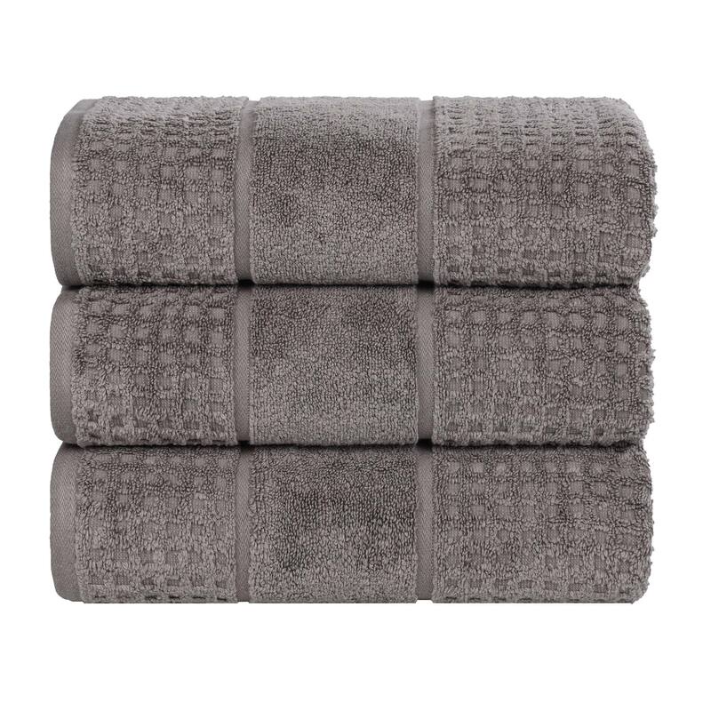 Superior Napa Zero Twist Cotton Soft Waffle Bath Towel Set of 3