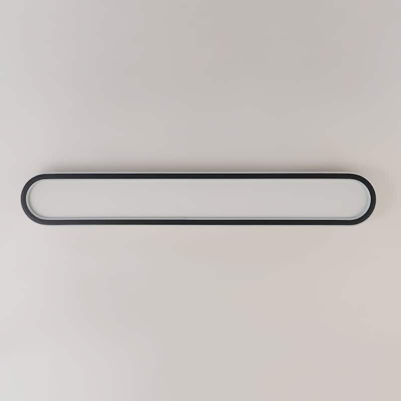 Contemporary Linear Oval LED Semi Flush Mount - 39in 3000K