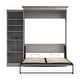 preview thumbnail 6 of 22, Versatile Queen Murphy Bed with Closet Organizer (92W) by Bestar