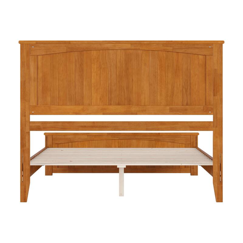 Naples Solid Wood Low Profile Platform Bed with Matching Footboard