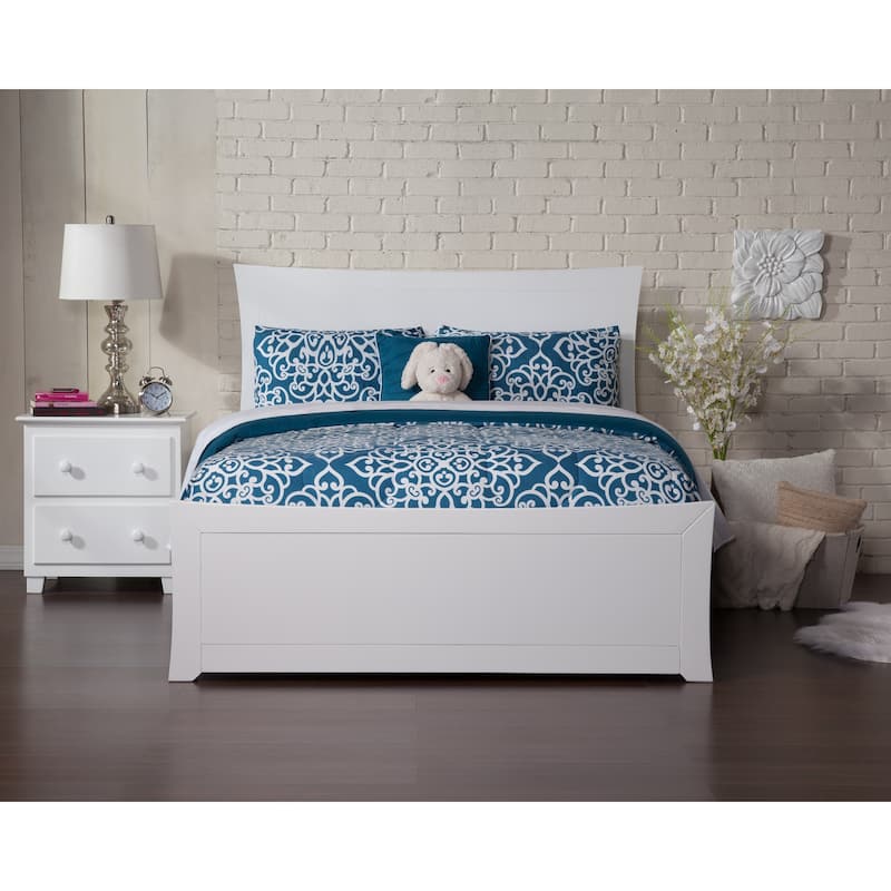 Metro Full Bed with Matching Footboard in White