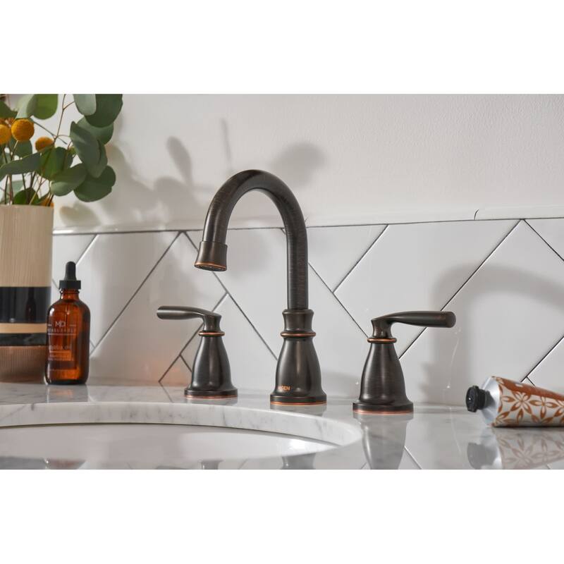 Moen 84539 Hilliard 1.2 GPM Widespread Bathroom Faucet with Pop-Up