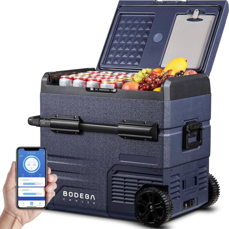 BODEGA Car Refrigerator,Dual Zone Cooler,Temp Independent,APP Control