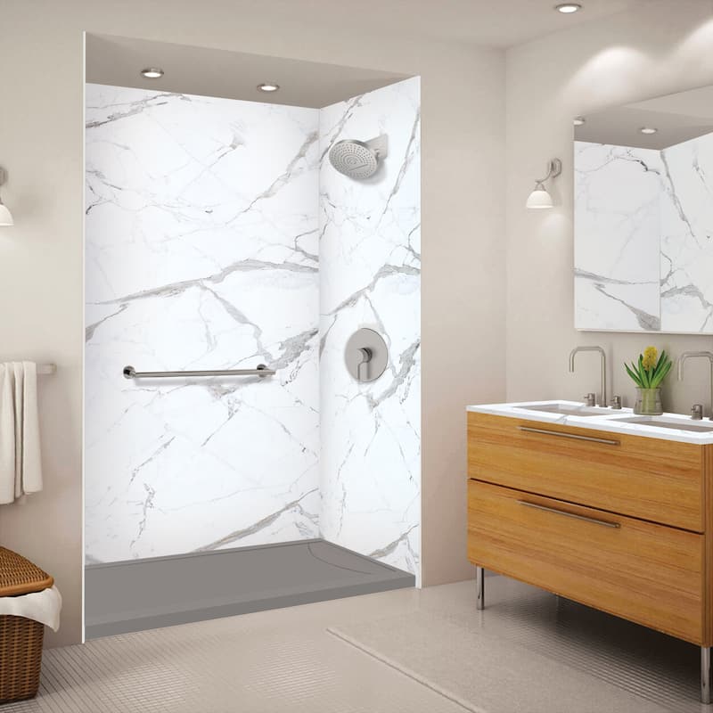 Transolid FSLB6032R 60" x 32" Rectangular Shower Base with Single - Concrete