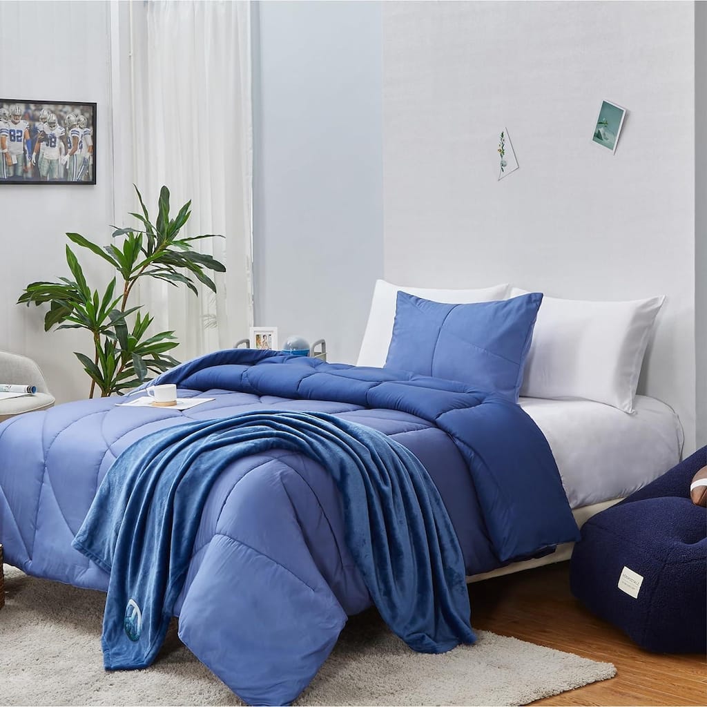 Aeropostale 2 Piece Marshmallow Wave Bedroom Comforter and Matching Sham Set,Twin