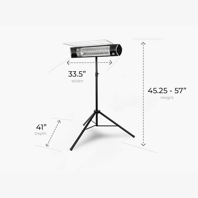 Kenmore Electric Patio Heater with Tripod and Remote