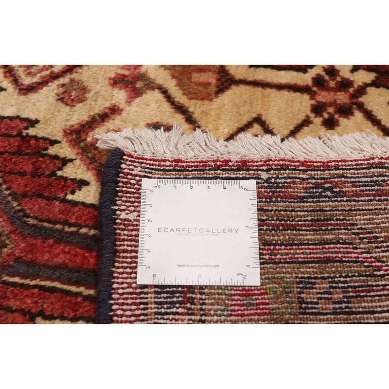 ECARPETGALLERY Hand-knotted Andelz Cream, Red Wool Rug - 2'8 x 11'3
