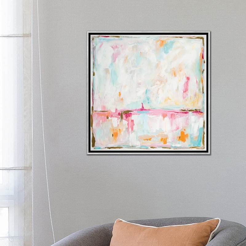 iCanvas "Cotton Candy Cloud" by L. Hewitt Framed