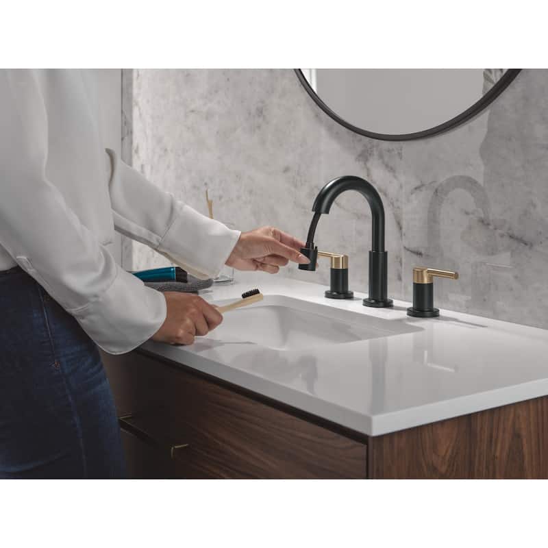 Delta 35749LF-PD Nicoli 1.2 GPM Widespread Bathroom Faucet with Pull