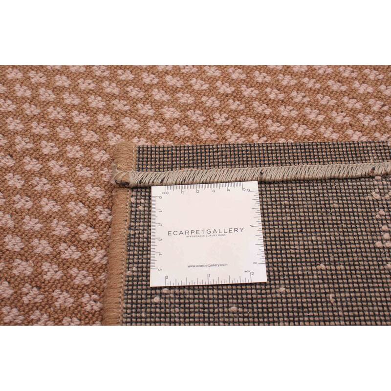 ECARPETGALLERY Machine Woven Lotus Mod Brown Polypropylene Rug - 6'7 x 9'4