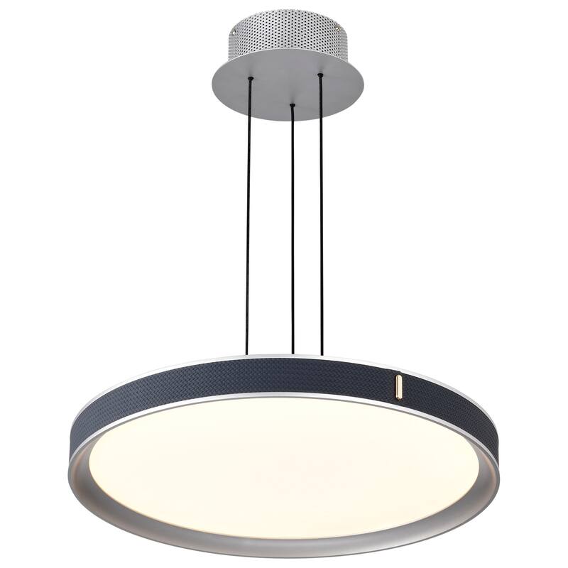 Bandon 20 Inch LED Pendant Gray with Blue Wrap Acrylic Lens