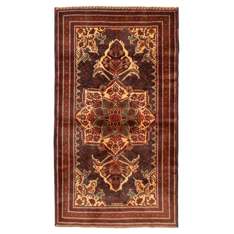 Teimani Navy Rug 3'10" x 6'8" - 3'10 x 6'8 - Dark Navy - 3'10 x 6'8