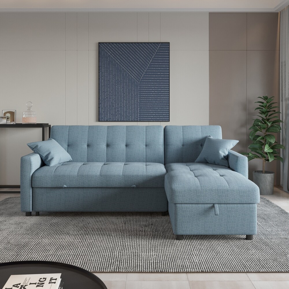 Light blue online sleeper sofa