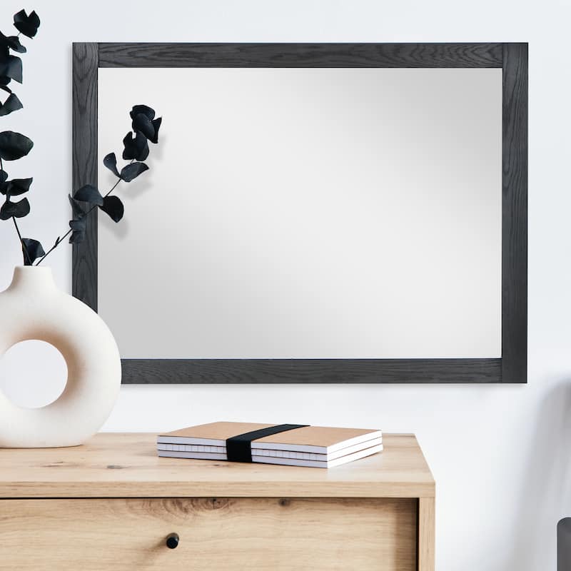 Altair Ivy Rectangular Bathroom Wood Framed Wall Mirror