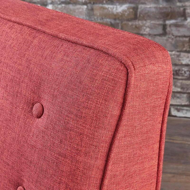 Mid-Century Modern Fabric Recliner Chair with Birch Legs by Christopher Knight Home