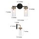 preview thumbnail 13 of 19, Modern Black Gold 1/2/3/4-Light Linear Bathroom Vanity Light Glass Wall Sconce